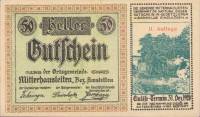 (№1920) Банкнота Австрия 1920 год "50 Heller"