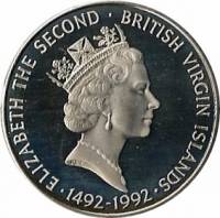 () Монета Британские Виргинские острова 1992 год 10 долларов ""   PROOF