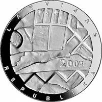() Монета Латвия 2002 год 1 лат ""   AU