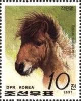 (1991-069) Марка Северная Корея "Лошадь Пржевальского"   Породы лошадей III Θ