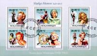 (№2009-3336) Лист марок Мозамбик 2009 год "19261962 Мерилин Монро", Гашеный