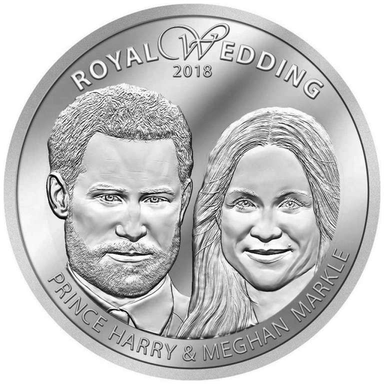 (2018) Монета Острова Кука 2018 год 1 доллар &quot;Свадьба принца Гарри&quot;  Серебро Ag 999  PROOF
