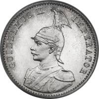 (№1904km9) Монета Германская Восточная Африка 1904 год frac12; Rupie