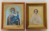 Иконы 2 шт Софрино Богородица Отрада и Утешение и Св. Пантелейсон