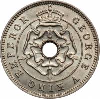 (№1934km6) Монета Южная Родезия 1934 год frac12; Penny