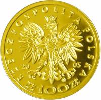 () Монета Польша 2005 год 100 злотых ""  Биметалл (Платина - Золото)  PROOF