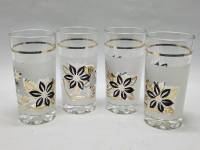 Стаканы 4 шт напыление позолота толстое дно 