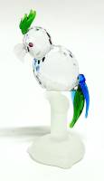 Сувенир "Попугай на ветке", 8.5*4 см, хрусталь Asfour, Египет, новый