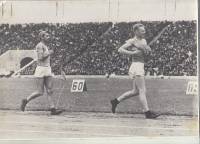 Фотография "Мастер спорта СССР, чемпион страны в ходьбе на 50 км. С. Лобастов" (сост. на фото)