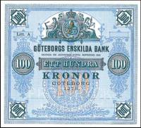 (,) Банкнота Швеция 1878 год 100 крон    UNC
