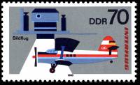 (1980-045) Марка Германия (ГДР) "Биплан АН 2"    ИНТЕРФЛЮГ, 25 лет II O