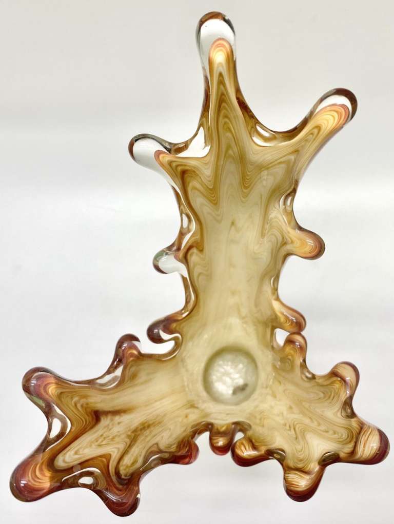 Ваза цветное стекло Гутная техника 