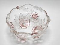 Конфетница фруктовница на ножках цветное стекло Walter-Glass Германия