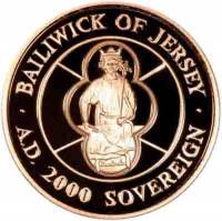 (№2000km110) Монета Джерси 2000 год 1 Sovereign (Вильгельм I - герцог Нормандии - золото)