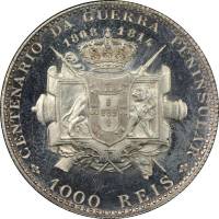 (№1910km558) Монета Португалия 1910 год 1,000 Reacute;is (100-летию войны полуострова)