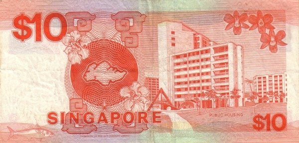 () Банкнота Сингапур 1988 год 10  &quot;&quot;   UNC