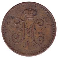 (1841, СПМ) Монета Россия 1841 год 1 копейка    F