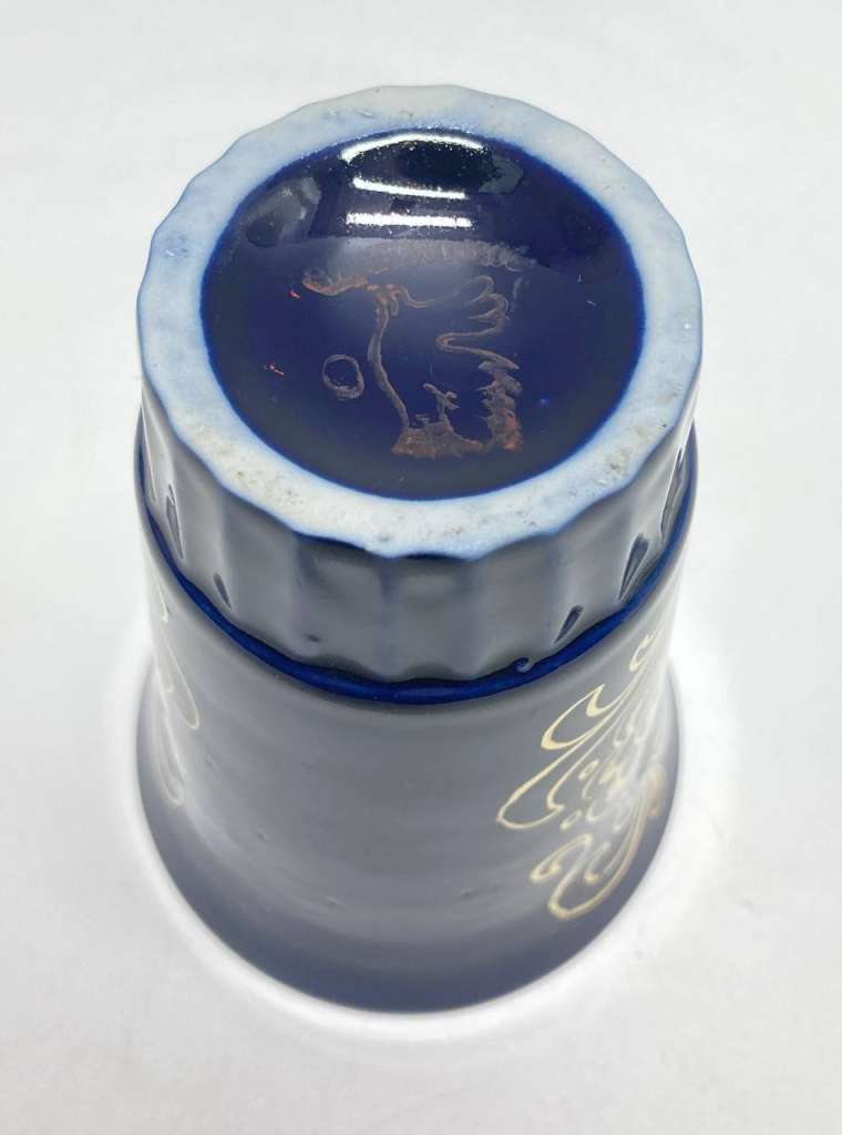 Ваза бокал, Кобальт, позолота, Возрождение