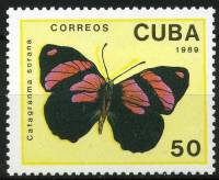 (1989-019) Марка Куба "Катаграмма сорана"    Бабочки III Θ