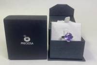 Кольцо серебрение 925 пр 8,2 гр цирконий 17 мм Preciosa Чехия в подарочной коробке