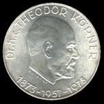 (,) Монета Австрия 1973 год 50 шиллингов   Серебро Ag 900  UNC