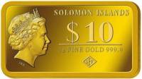 () Монета Соломоновы Острова 2014 год 10  ""   Биметалл (Платина - Золото)  UNC