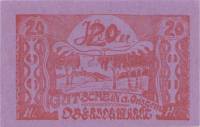(№1920) Банкнота Австрия 1920 год "20 Heller"