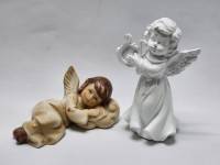 Фигурки ангелов 2 шт гипс и керамика (сост. на фото)