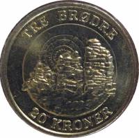 (№2006km913) Монета Дания 2006 год 20 Kroner (Три Брата, Гренландия)