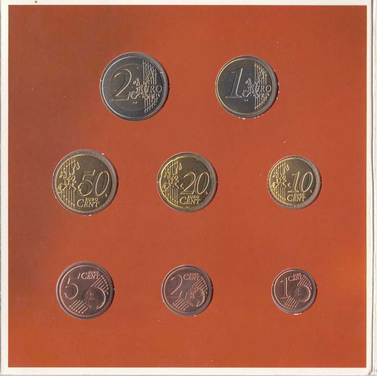 (2004, 8 монет) Набор монет Австрия 2004 год &quot;Берта фон Зутнер&quot;   Буклет