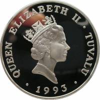 () Монета Тувалу 1993 год 20  ""    AU