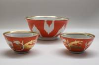 Пиалы 3 штуки Ташкентский фарфоровый завод СССР Золотой олень