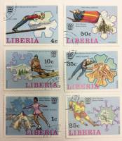--  Набор марок Либерия 6 шт.  Гашёные , III Θ