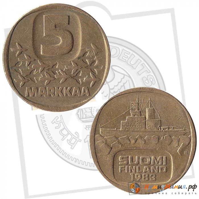() Монета Финляндия 1983 год   &quot;&quot;   Серебрение  VF
