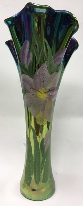 Ваза, стекло, 28,5 см. (сост. на фото)