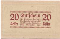 (№1920) Банкнота Австрия 1920 год "20 Heller"