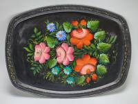 Поднос металл Жостово роспись 40 х 30 см СССР