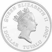 (№2007km63) Монета Тувалу 2007 год 1 Dollar (Русский броненосец СССР Севастополь - 1911)