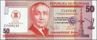 (2012) Банкнота Филиппины 2012 год 50 песо "АСЕАН 45 лет" Надпечатка  UNC