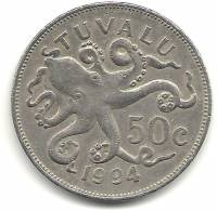 (№1994km34) Монета Тувалу 1994 год 50 Cents