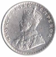 () Монета Индия 1917 год   ""   Серебро (Ag)  XF