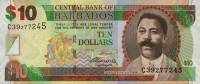 (№2007P-68b) Банкнота Барбадос 2007 год "10 Dollars" (Подписи: Worrell)
