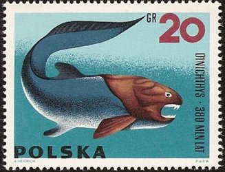 (1966-003) Марка Польша "Динихтис"   Доисторические животные II &Theta;
