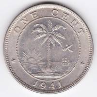 () Монета Либерия 1941 год 1  ""   Медь-Никель  UNC