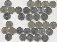 1999-2021 СПМД ММД 17 монет по 2 рубля Набор монет Россия   XF