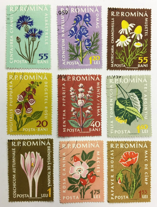 (--) Набор марок Румыния &quot;9 шт.&quot;  Гашёные  , III Θ