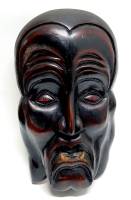 Маска японская, настенная, красное дерево, 39х21 см. (сост. на фото)