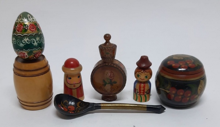 Сувениры из дерева, набор 7 шт., СССР (сост. на фото)
