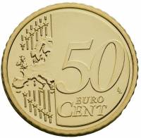 (2002) Монета Финляндия 2002 год 50 евроцентов  1-й тип образца 1999-2006 с буквой М Скандинавский с