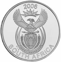 (№2006km318) Монета Южная Африка 2006 год 20 Cents (Дикой природы - два чепрачный шакалы)
